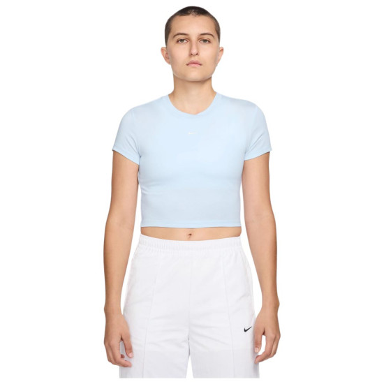 Nike Γυναικεία κοντομάνικη μπλούζα Sportswear Chill Knit Cropped Tee Nike Γυναικεία κοντομάνικη μπλούζα Sportswear Chill Knit Cropped Tee